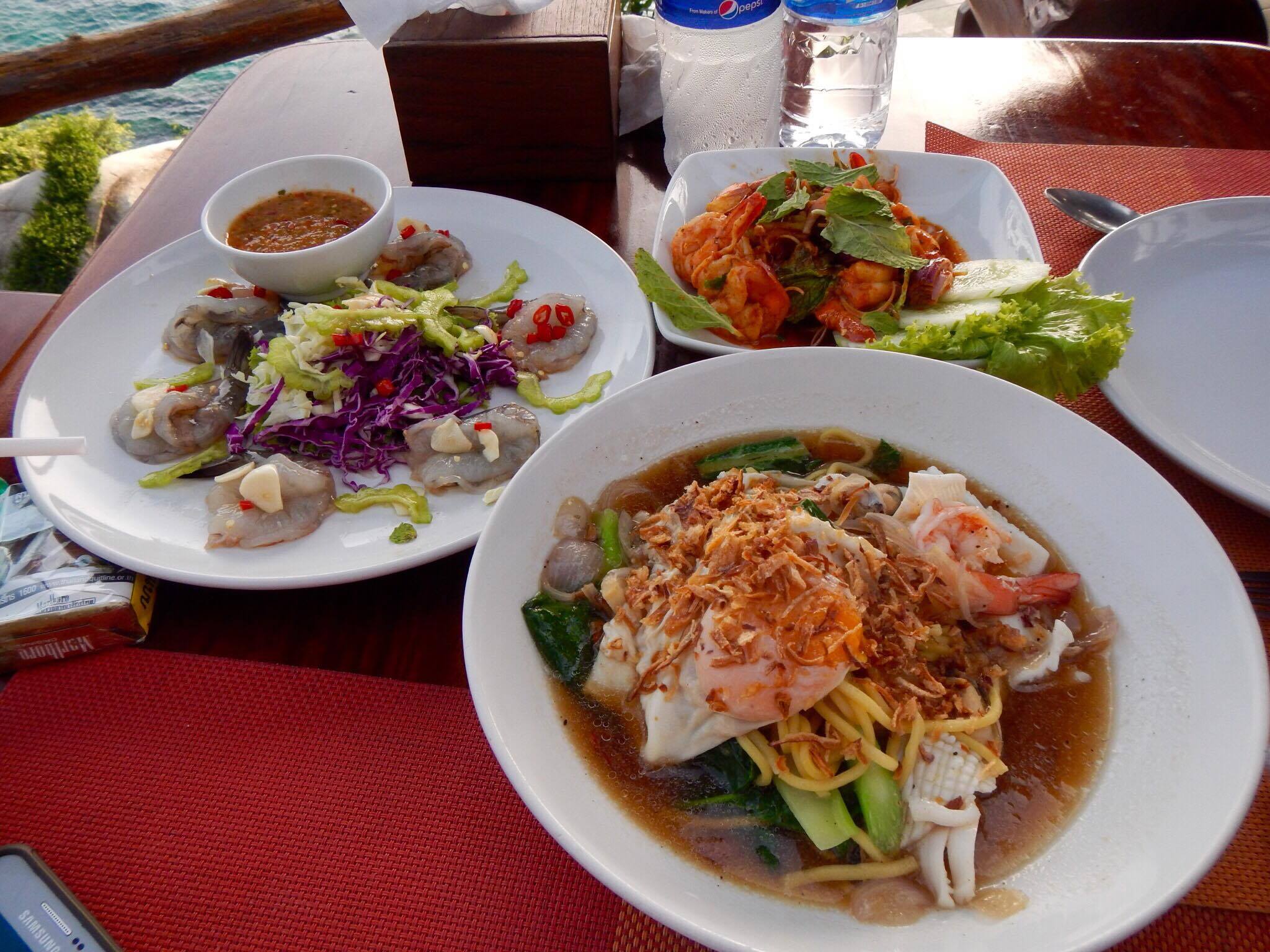 Seafood Phuket Prawns Thai Food Spicy Broth Soup Vegetables