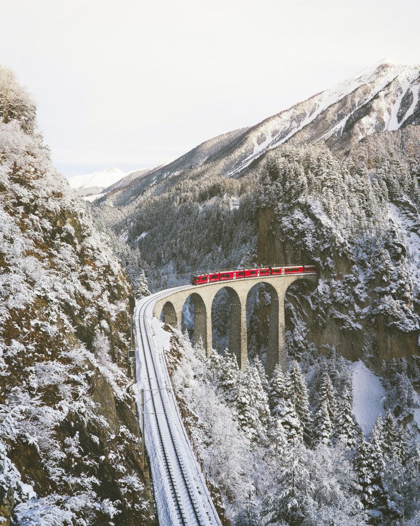 winter experience EuropeSwitzerland snow thermal bath snowshoe igloo train glacier express northern lights 