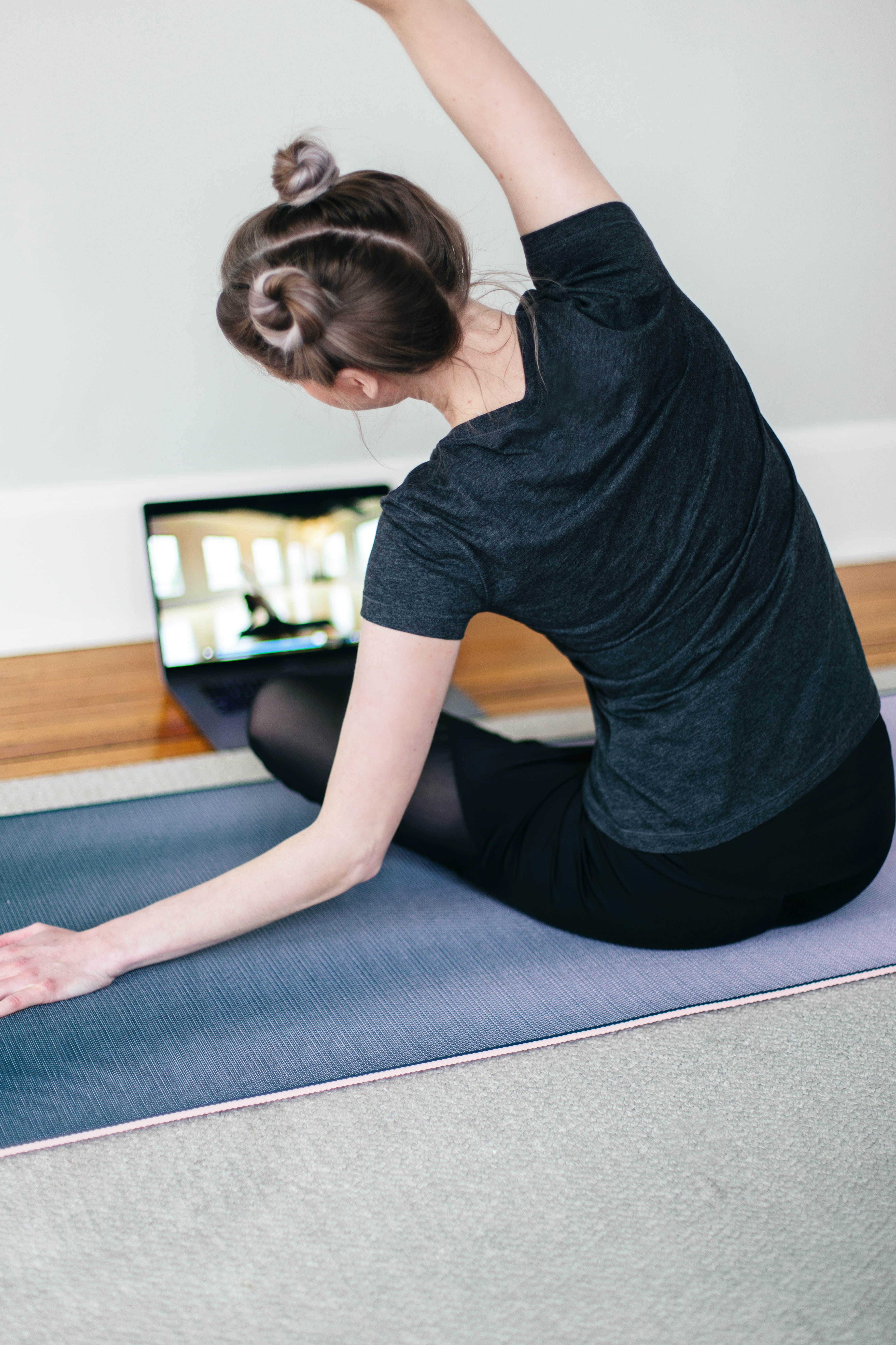 girl, pilates, yoga, exercise mat, kindness, love, localbini, travel, help, isolation, quarantine, loneliness, health, exercise, experience workshop, skills, pebbles, beach, colourful, love, emotions, virtual, class, exercise, workshop