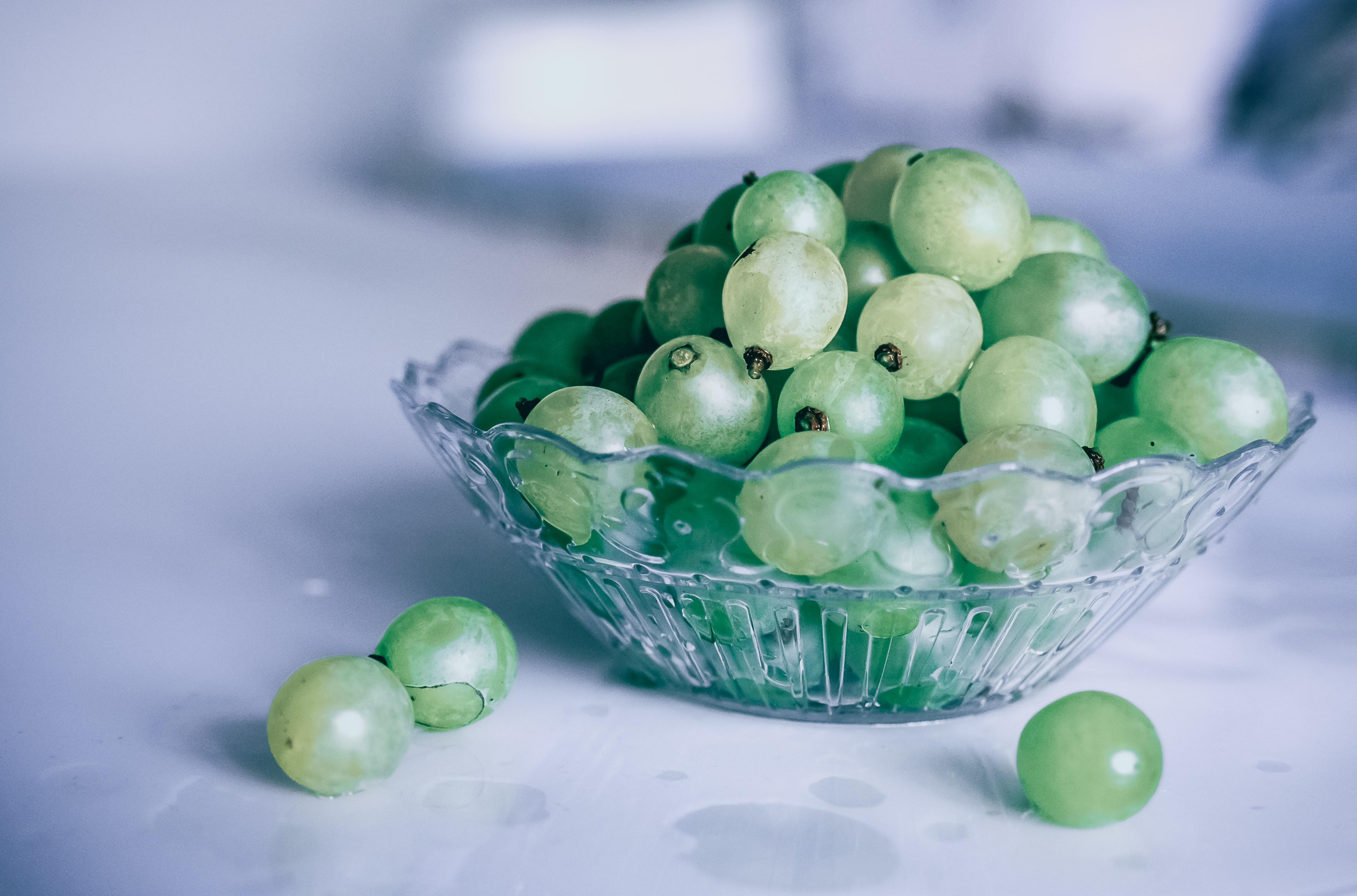 grapes, Spain, New Years, Festive, Tradition, Green, grapes bowl on marble table Europe food Christmas tradition