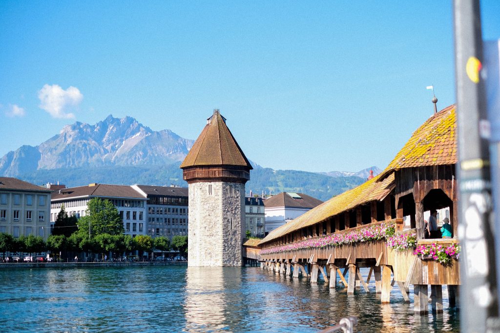 Lucerne Switzerland Historic Bridge