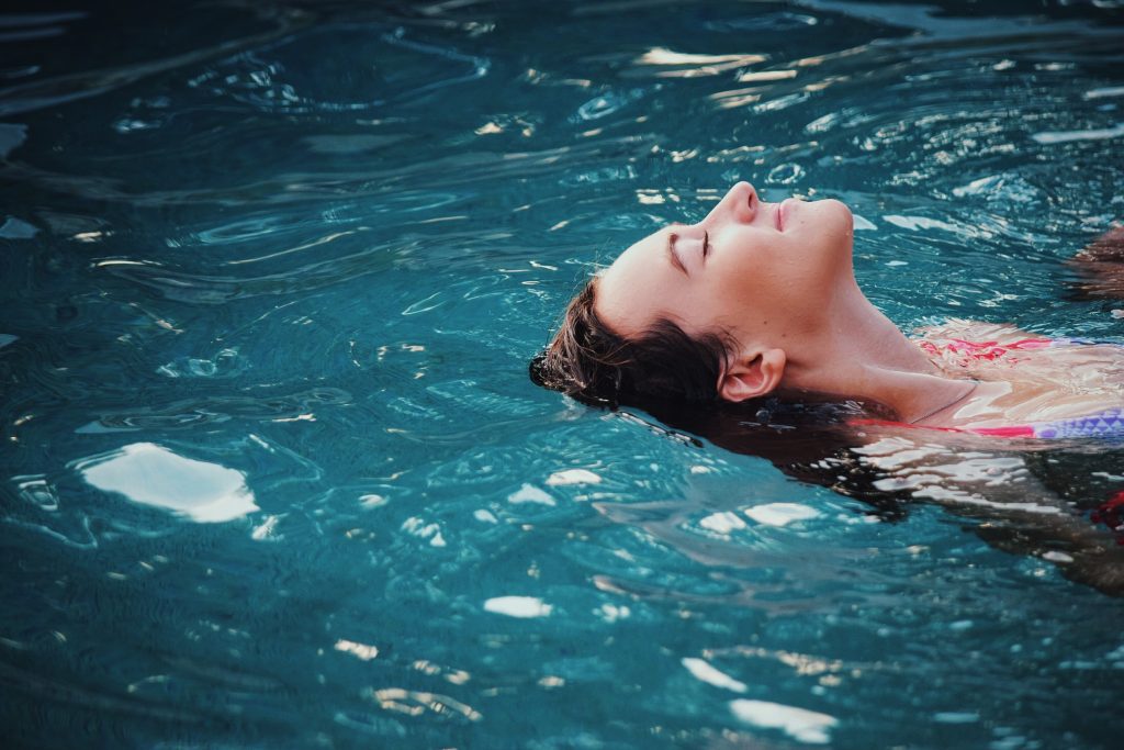 spa, pool, woman, calm, retreat