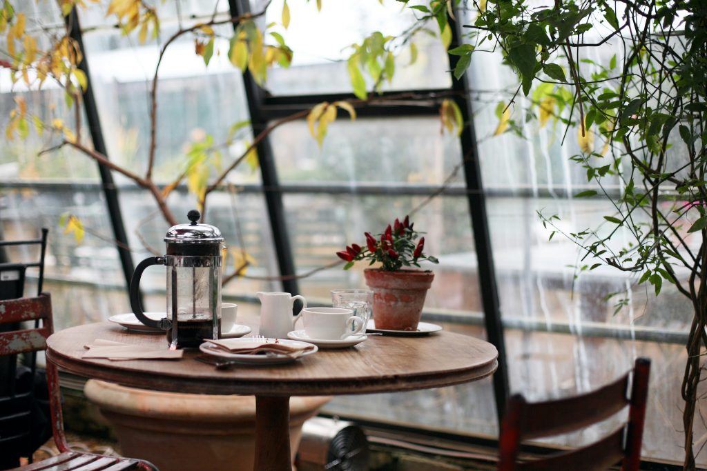 coffee shop with view cosy slow living 