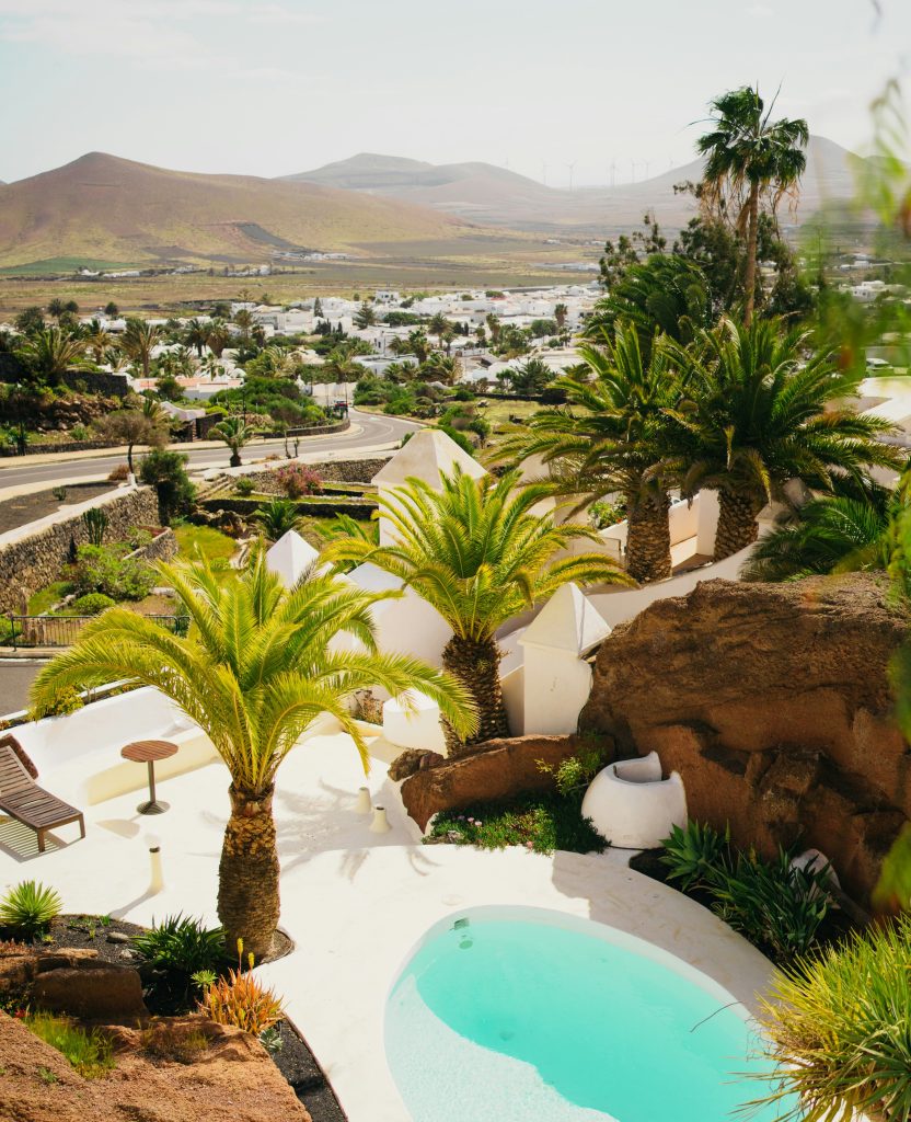 Volcanic architecture natural pools in Lanzarote winter