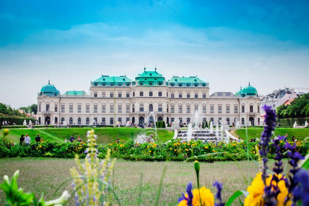 Palace spring walks in Vienna, Austria