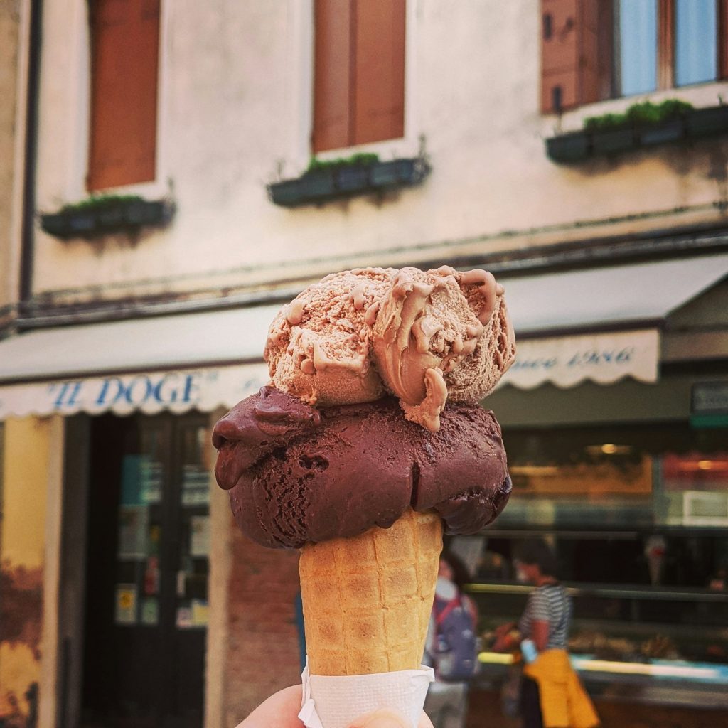 refreshing gelato in Italian city